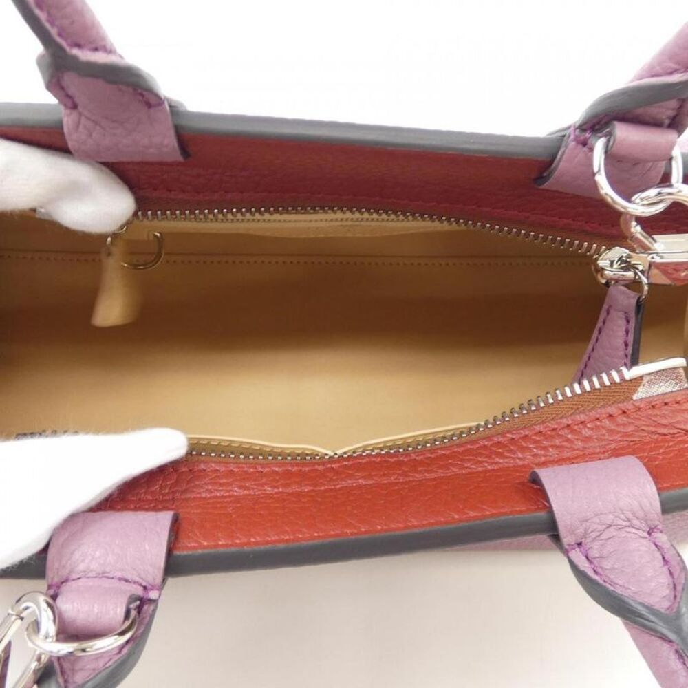 Pre Loved Moynat Paris Vintage TopHandle Bag Leather Women violet | purple - Picture 6 of 6